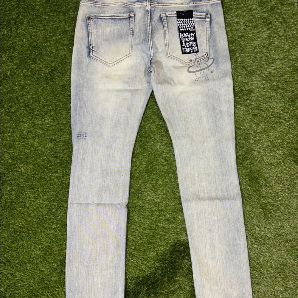 Trendy Light Gray Skinny Jeans for Men